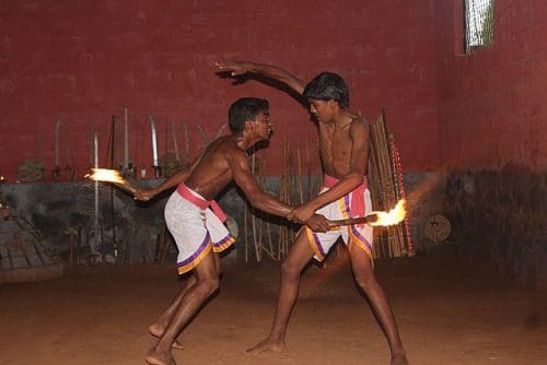 Kalaripayattu: Kerala's Famous 3,000-Year-Old Ancient Martial Art Legacy 6 Kalaripayattu performance 2 scaled Kalaripayattu: Kerala's Famous 3,000-Year-Old Ancient Martial Art Legacy