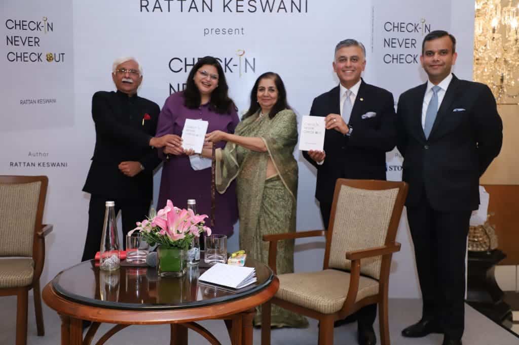 New Book Alert: Rattan Keswani's Check-In, Never Check Out' unveiled at The Oberoi, New Delhi 1 Rattan Keswani's Check-In, Never Check Out' release today at the Oberoi, New Delhi
L-R-Rattan Keswani, Advaita Kala, Ragini Chopra, Visheshwar Raj Singh, Abhishek Panshikar