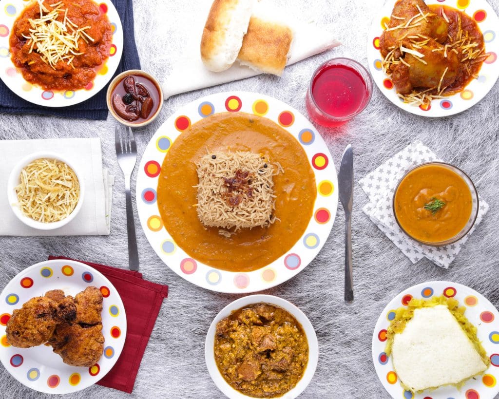 A delicious spread of Parsi food