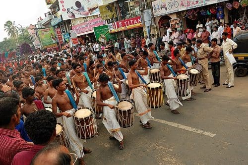 Ganesh Chaturthi celebration at Trivandrum, Kerala Image credit Thejas Panarkandy via Wikipedia Commons