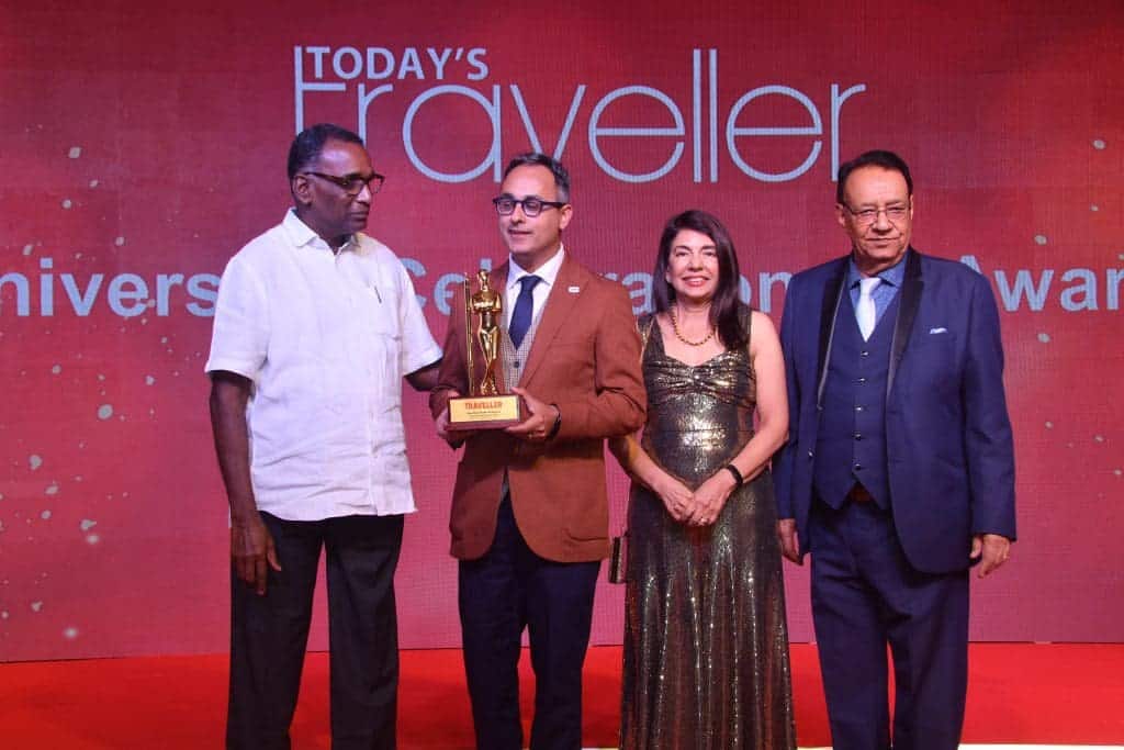 L-R: Justice Jasti Chelameswar, Former Judge, Supreme Court of India; Nikhil Sharma, Market Managing Director - Eurasia, Wyndham Hotels and Resorts; Kamal Gill, Executive Editor and Managing Director, Gill India Group; Kewal Gill, Chairman, Gill India Group