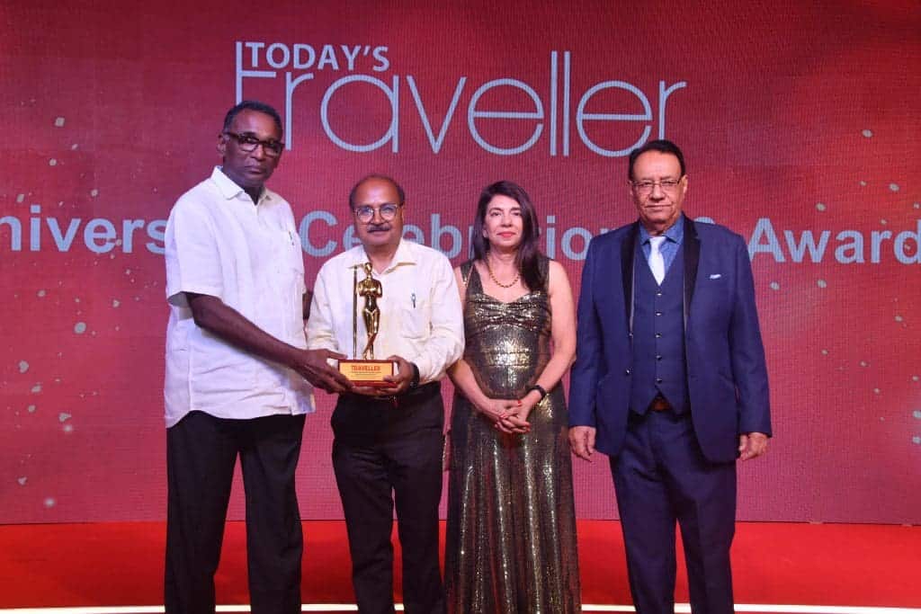 L-R: Justice Jasti Chelameswar, Former Judge, Supreme Court of India; Dinesh Singh (IOFS), Development Commissioner, Kandla Special Economic Zone; Kamal Gill, Executive Editor and Managing Director, Gill India Group; Kewal Gill, Chairman, Gill India Group