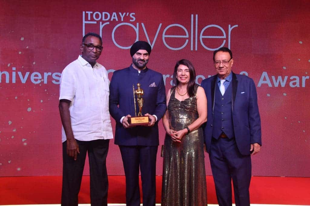 L-R: Justice Jasti Chelameswar, Former Judge, Supreme Court of India; Hardip Marwah, General Manager, Andaz Delhi; Kamal Gill, Executive Editor and Managing Director, Gill India Group; Kewal Gill, Chairman, Gill India Group