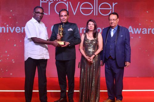 L-R: Justice Jasti Chelameswar, Former Judge, Supreme Court of India; Sandipan Bose, General Manager, Mementos by ITC Hotels Ekaaya; Kamal Gill, Executive Editor and Managing Director, Gill India Group; Kewal Gill, Chairman, Gill India Group