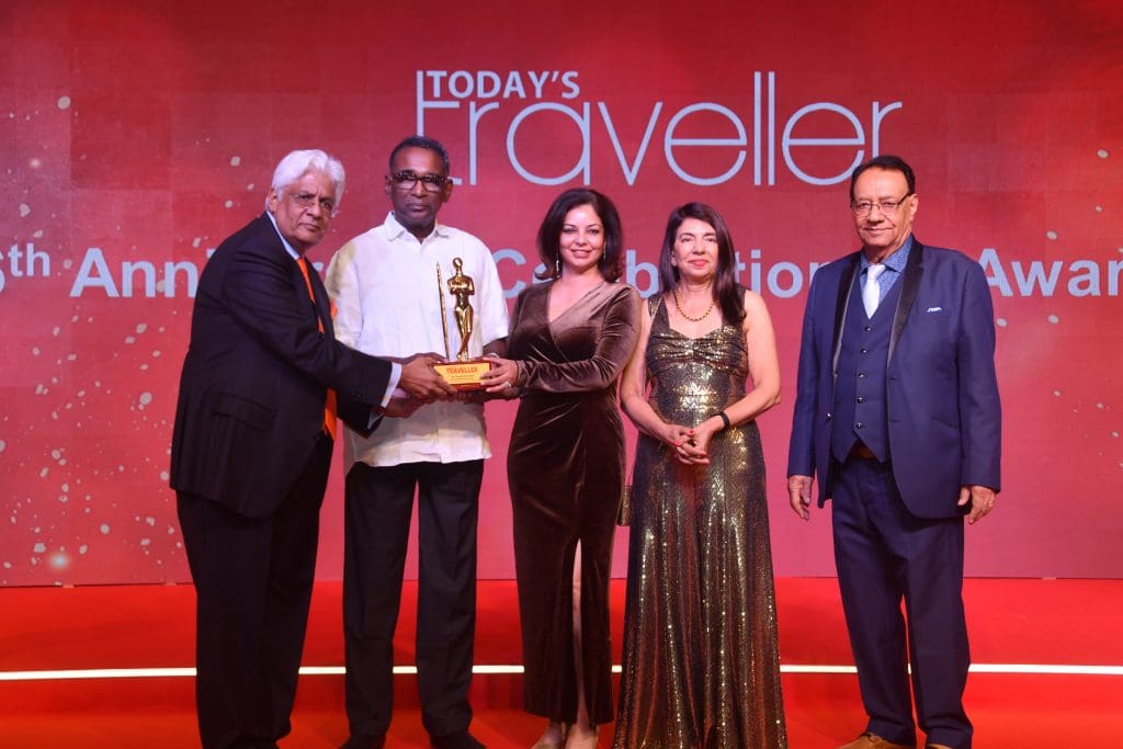 L-R: Nathan Andrews, Strategic Advisor, DS Group; Justice Jasti Chelameswar, Former Judge, Supreme Court of India; Preeti Sharma, Head – Leasing and Marketing, The Grand Venice Mall-Greater Noida; Kamal Gill, Executive Editor and Managing Director, Gill India Group; Kewal Gill, Chairman, Gill India Group