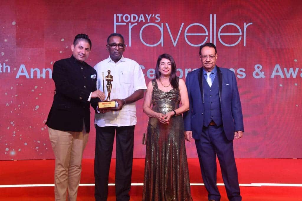 L-R: Rajiv Kapoor, General Manager, Fairmont Jaipur; Justice Jasti Chelameswar, Former Judge, Supreme Court of India; Kamal Gill, Executive Editor and Managing Director, Gill India Group; Kewal Gill, Chairman, Gill India Group