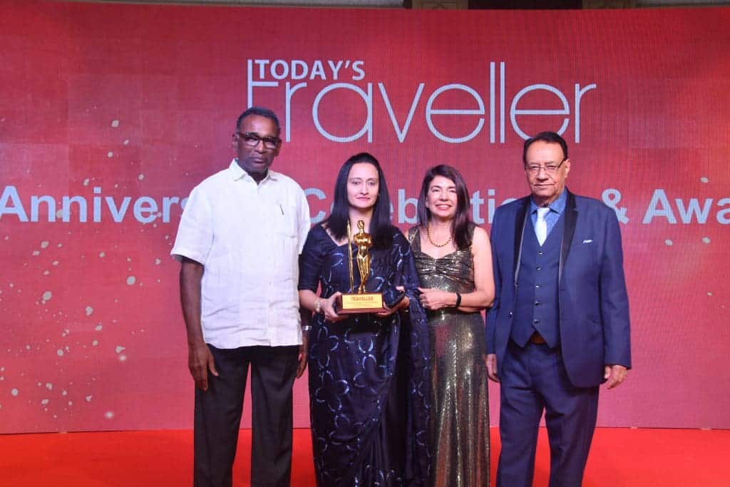 L-R: Justice Jasti Chelameswar, Former Judge, Supreme Court of India; Manisha Sharma, General Manager, Renaissance Bengaluru Race Course Hotel; Kamal Gill, Executive Editor and Managing Director, Gill India Group; Kewal Gill, Chairman, Gill India Group