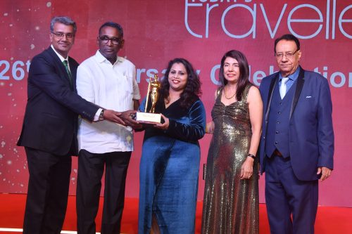 L-R: Abhiudaya Katoch, Vice President Customer Acquisition – Hotel Sales Division, Sterling Holiday Resorts; Justice Jasti Chelameswar, Former Judge, Supreme Court of India; Mrunalini Willis, Vice President - Customer Acquisition Hotel Sales, Sterling Holiday Resorts; Kamal Gill, Executive Editor and Managing Director, Gill India Group; Kewal Gill, Chairman, Gill India Group