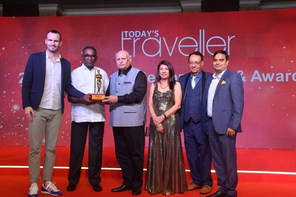 L-R: Tom Welbury, Chief Product Officer, Bloom Hotels; Justice Jasti Chelameswar, Former Judge, Supreme Court of India; Sanjeev Sethi, COO, Bloom Hotels; Kamal Gill, Executive Editor and Managing Director, Gill India Group; Kewal Gill, Chairman, Gill India Group; Neeraj Jain, Chief Investment Officer, Bloom Hotels