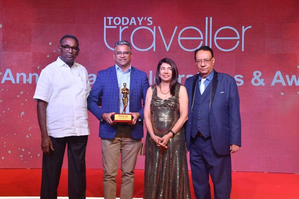 L-R: Justice Jasti Chelameswar, Former Judge, Supreme Court of India; Rohit Chopra, Director of National Sales - India & South Asia, Accor; Kamal Gill, Executive Editor and Managing Director, Gill India Group; Kewal Gill, Chairman, Gill India Group;