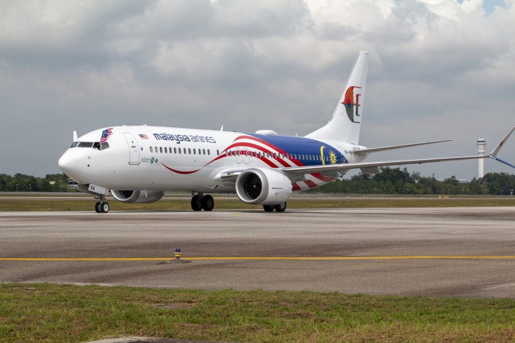 El primer avión Boeing 737 8 de Malaysia Aviation Group MAG aterriza en Kuala Lumpur