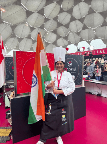 Chef indio Zareen Shaukat en el Concurso Mundial de Tapas 2023 España
