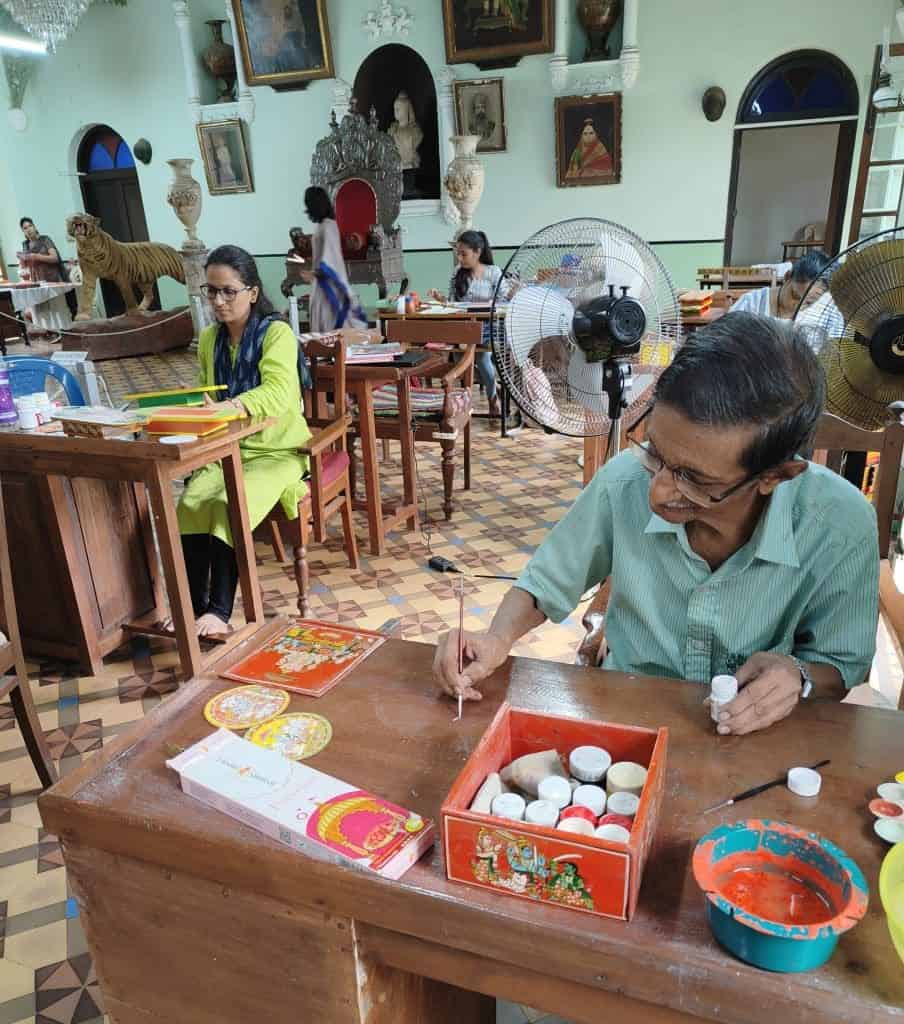 Ganjifa painting demonstration