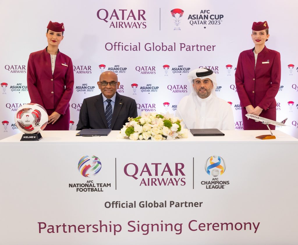 Qatar Airways y la Confederación Asiática de Fútbol anunciaron una asociación global