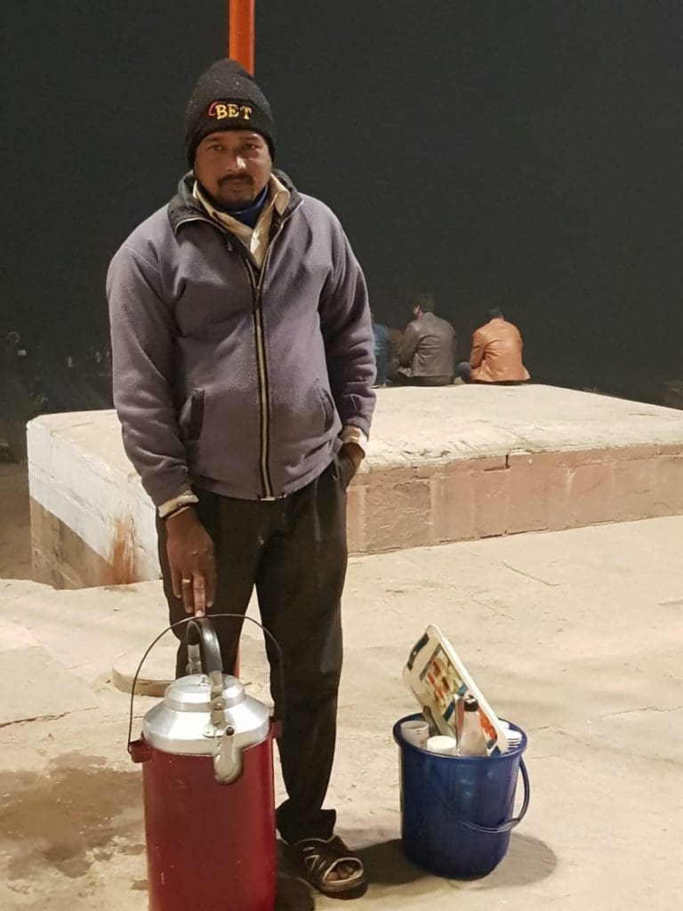 Chai seller at Ghats of Sacred Varanasi