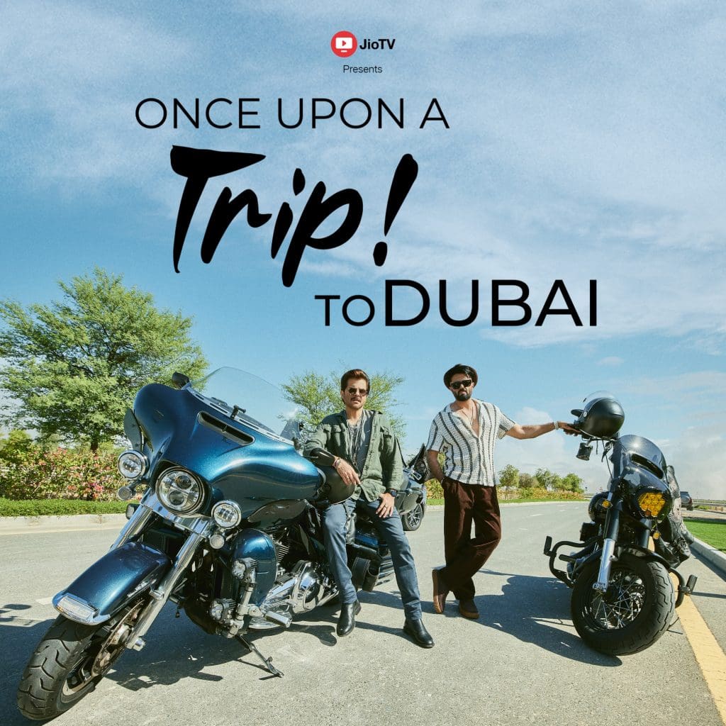 Érase una vez un viaje a Dubai realizado por el Departamento de Economía y Turismo de Dubai en asociación con JioTV y transmite a los famosos Anil Kapoor y Maniesh Paul