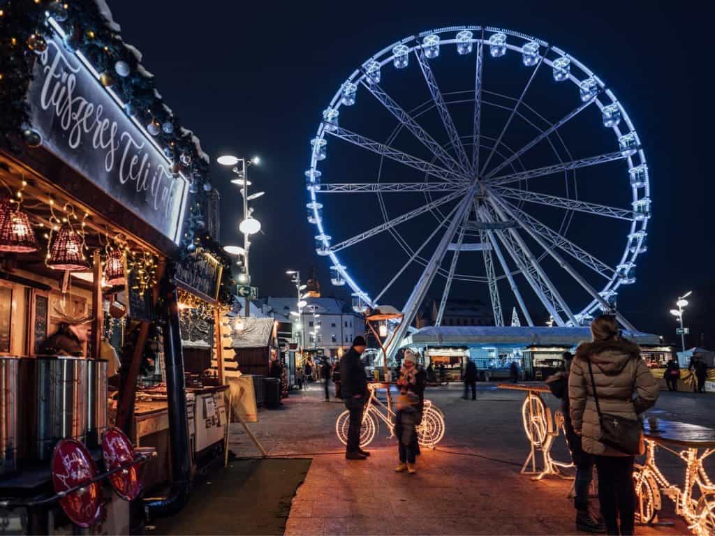 Christmas market in Budapest Hungary