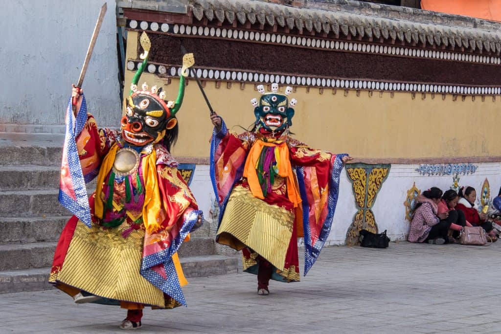 The Cham dance at Losar festival