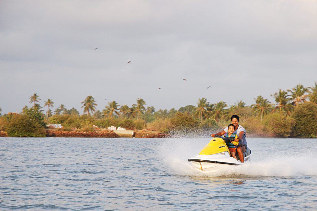 Jet skiing at Karnatka