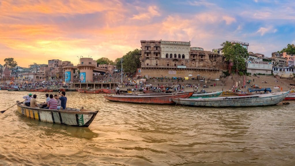 Boat Ride in the River Ganges in Sacred Varanasi