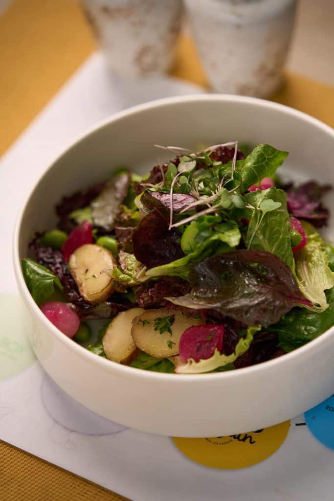 Unique Panchphoran Scotch Celebration by Chef Gary MacLean with Chef Vikram Jaiswal 4 Crispy potato broad bean salad