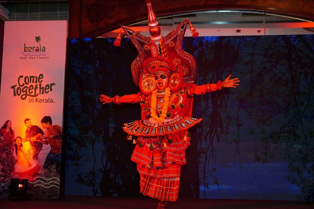 A glimpse of Kerala's traditional cultural performances showcased at the Kerala Tourism B2B trade meet held in New Delhi