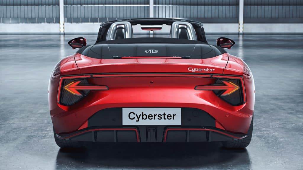 Image3 Cyberster rear view MG Cyberster to make its first appearance in Middle East as MG Motor celebrates 100 years