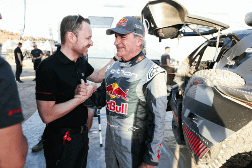 Rolf Michl a la izquierda Carlos Sainz