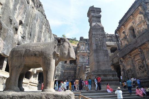 Kailash Temple at Ellora Caves (Beautiful temples in Maharashtra)