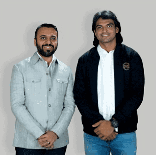 Monish Shah, Founder and Chief Executive Officer of DreamSetGo with Neeraj Chopra