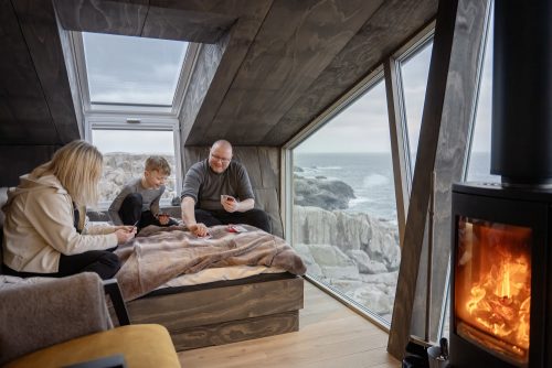 Panoramahyttene at Sandhåland (Karmøy) is finally ready to welcome its first guests