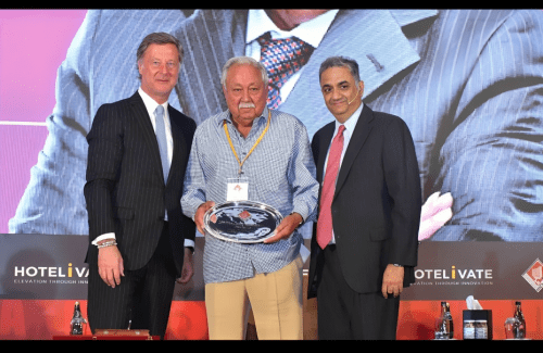 Kapil Bhatia felicitated with the prestigious Lifetime Achievement Award at the Hotel Investment Conference-South Asia (HICSA) 2024