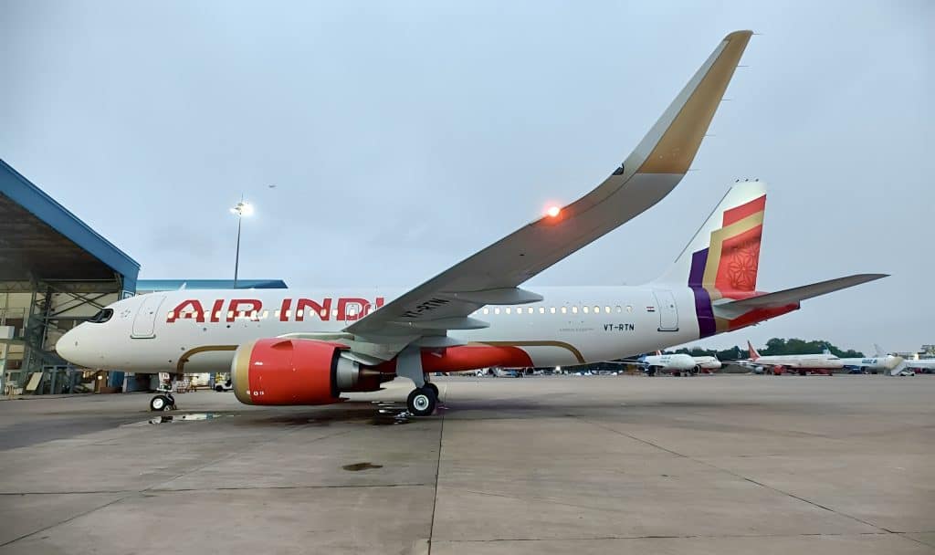 Air India's first Narrowbody Aircraft with new brand livery lands in Delhi