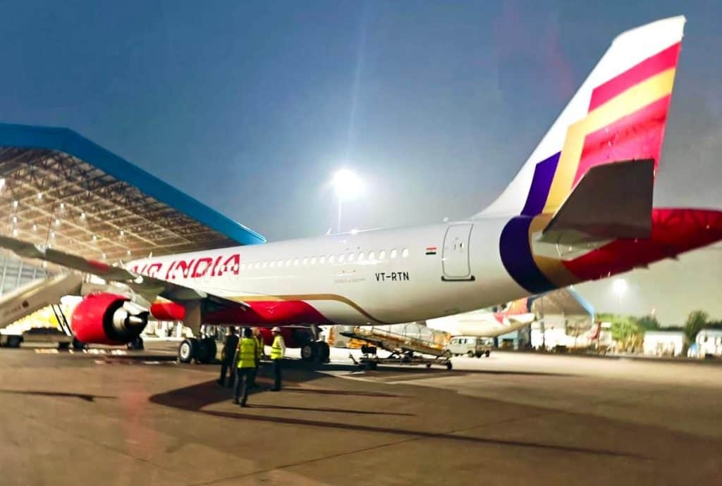 Air India's first Narrowbody Aircraft with new brand livery lands in Delhi