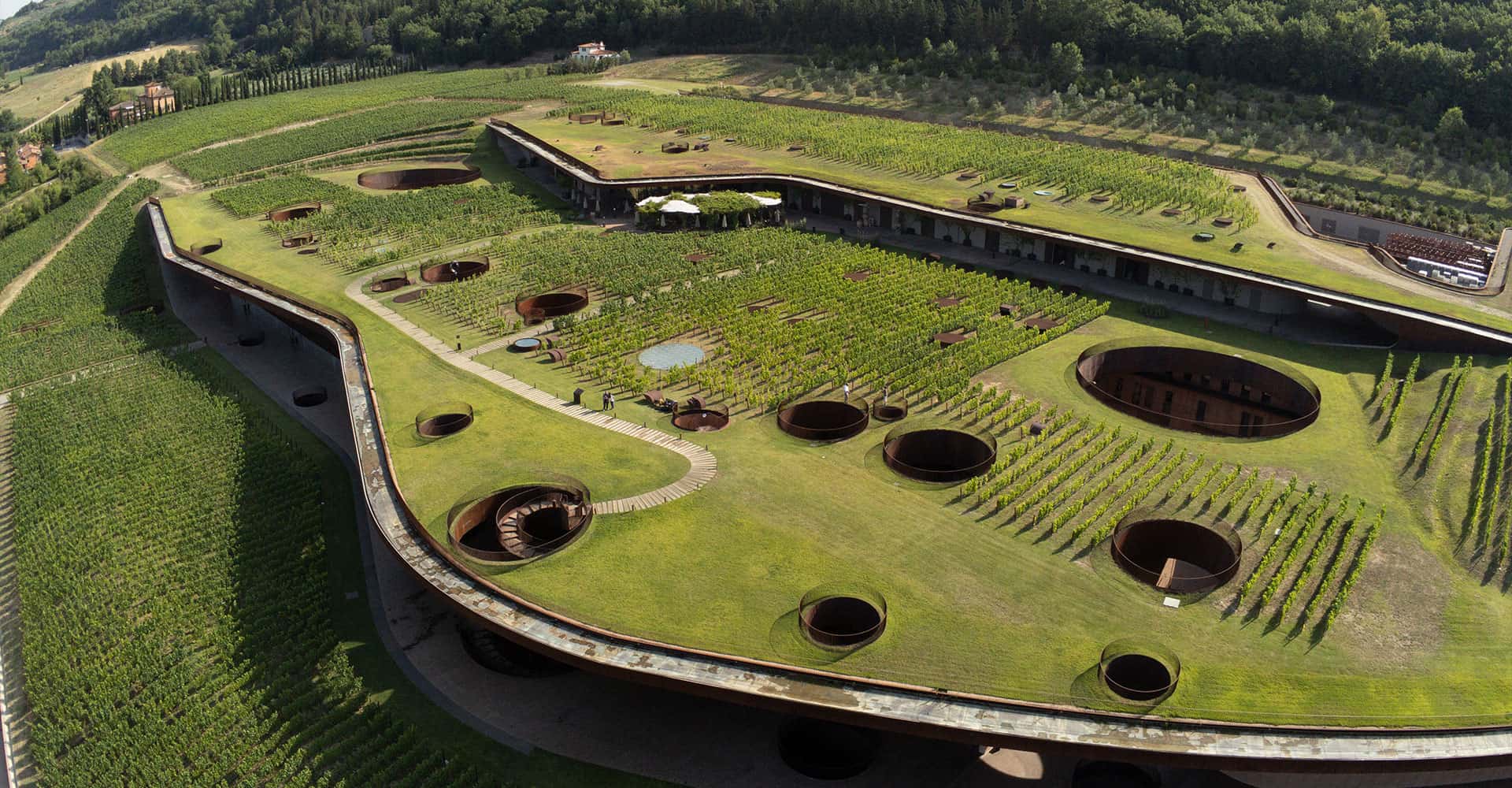 They are among the largest wineries in Italy, and the "Super-Tuscan" revolution of the 1970s was greatly influenced by their inventions. Courtesy: winearchitecture.it and Wikipedia