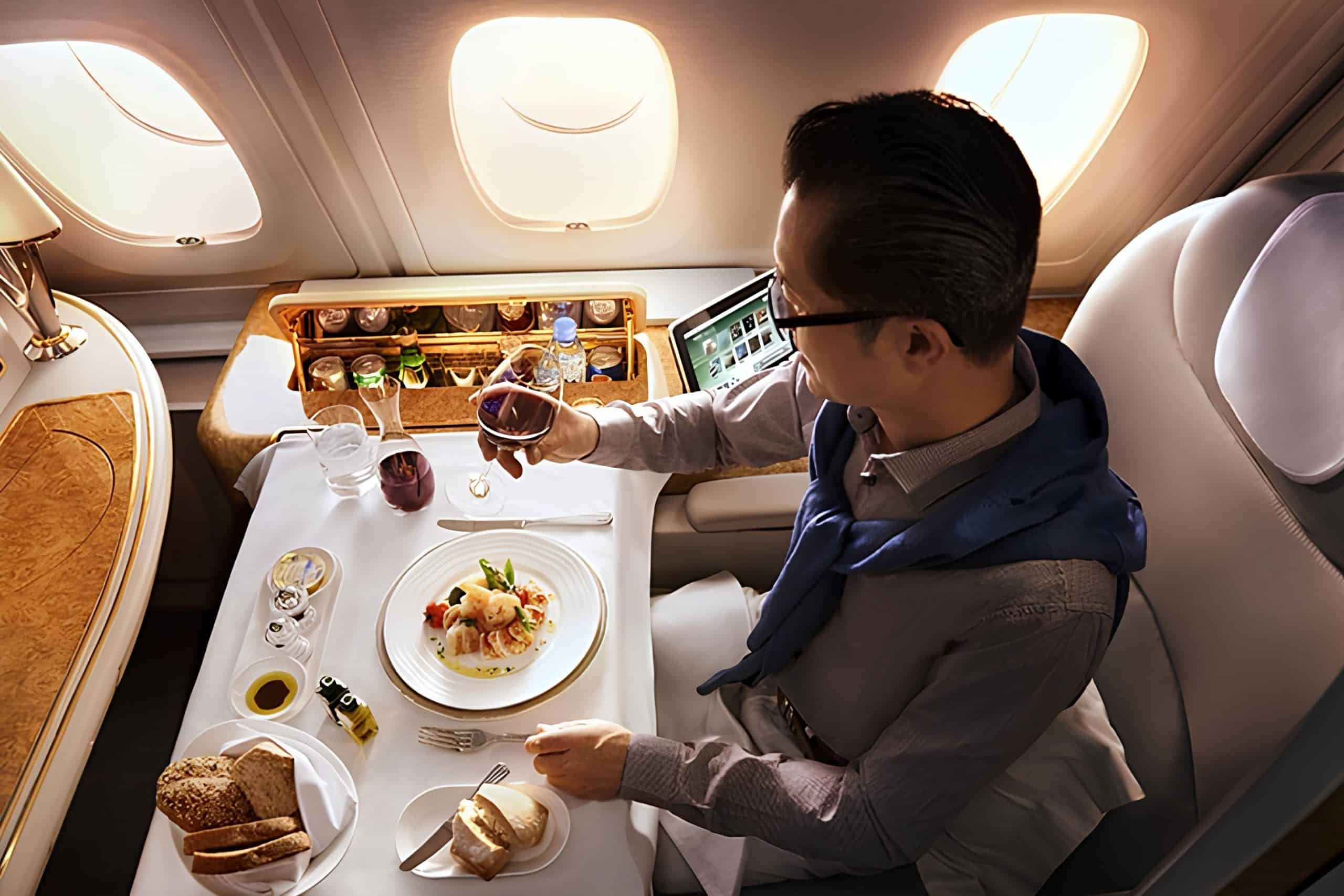 Step inside an Emirates First Class Suite and you’ll find yourself in a fully enclosed cocoon