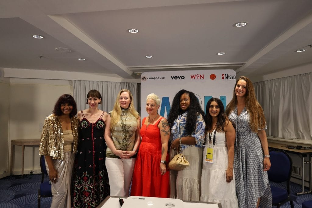 WIN curates creative exchange to amplify vibrant voices at #WINLounge, Cannes 2025 5 Panel 5- Stuti Jalan, Jess Giles, Dominique Rose Van Winther, Emily Rickard, Ambriel Pouncy, Resh Sidhu and Alexandrine Pelat