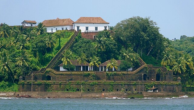 Reis Magos Fort: View from Mandovi River. Image Courtesy- Rajib Ghosh via Wikimedia commons