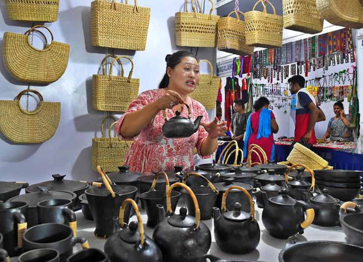 "Crafted without a wheel, Longpi’s black pottery blends stone and tradition into elegant, fire-forged forms by the Tangkhul Naga tribe. Courtesy: The Hindu
