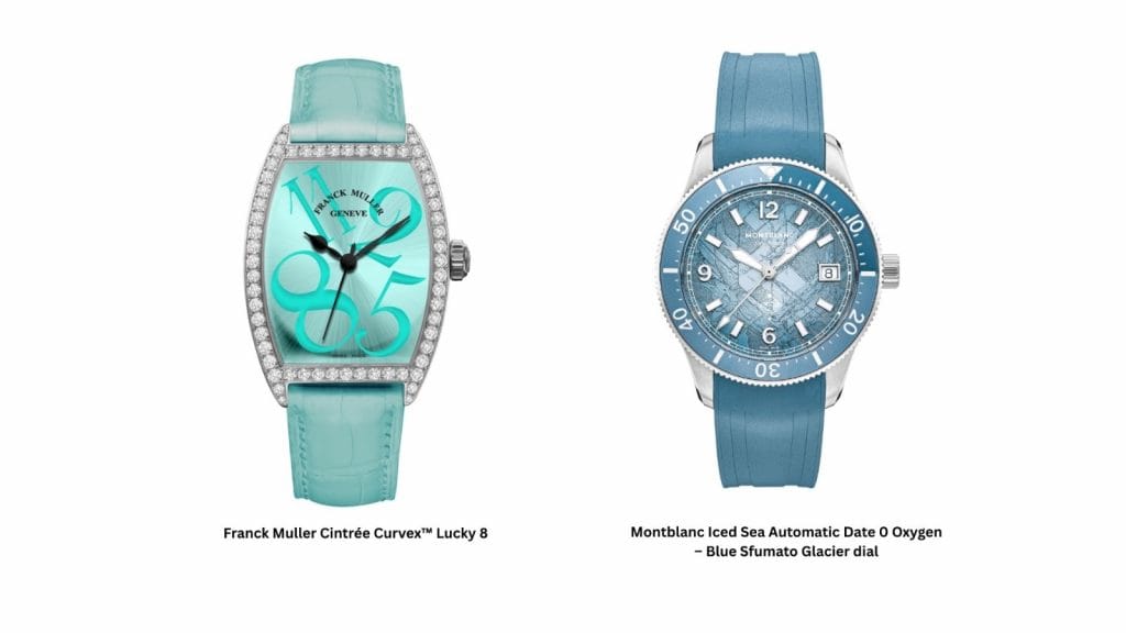 Creativity and artisanal skill are combined in the Cintrée CurvexTM Lucky 8 and Montblac Iced Sea Automatic