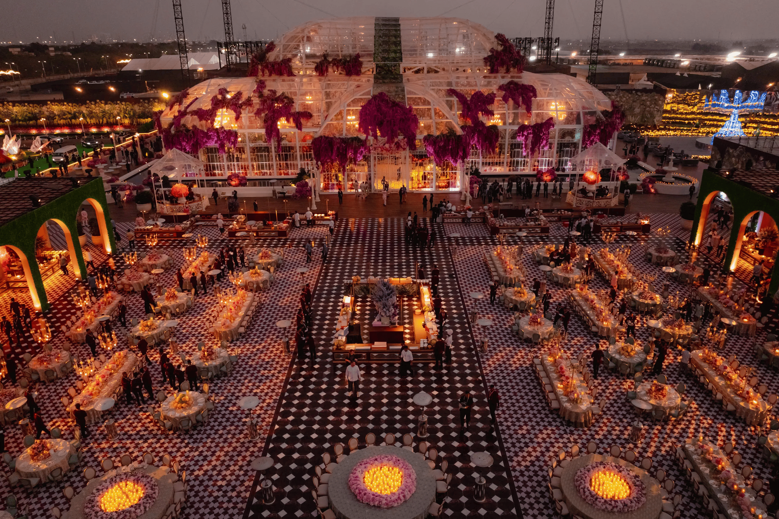 A visual feast from the Ambani wedding, where every dish was a masterpiece, fusion tapas, royal thalis, and couture desserts came together in a spectacular showcase of India’s culinary heritage, setting a new gold standard for luxury wedding dining in 2025. Courtesy: blog.overthemoon.com