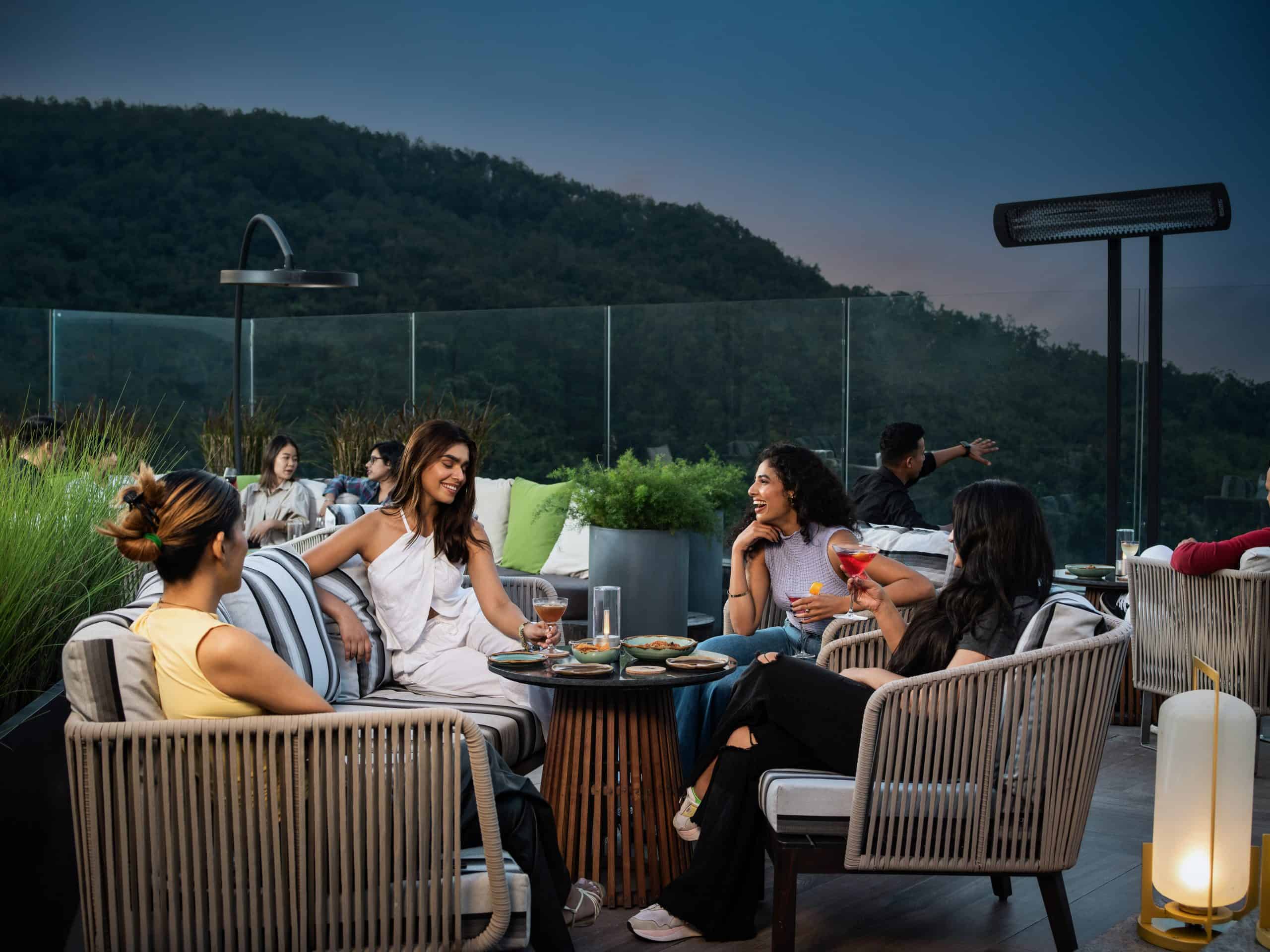 As daylight recedes, the rooftop lounge Beyul takes centre stage Hyatt Regency Dehradun Resort and Spa