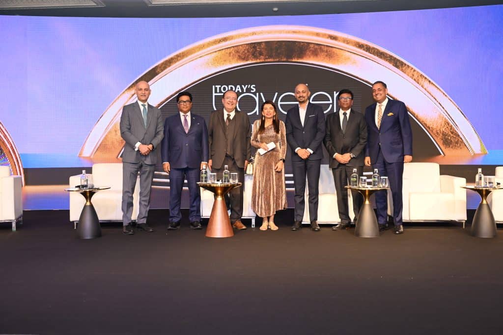 Panellists Gaurav Singh (Chalet Hotels), Atul Jain (BWH Hotels), Samir MC (Tamara Leisure Experiences), Vineet Mishra (Accor), and Prabhat Verma (IHCL) shared insights on how collaboration is reshaping the hospitality industry in the Power of Partnership session, moderated by Vikram Lalvani, Managing Director and CEO, Sterling Holiday Resorts Limited, with Kamal Gill, Executive Editor, Today’s Traveller.