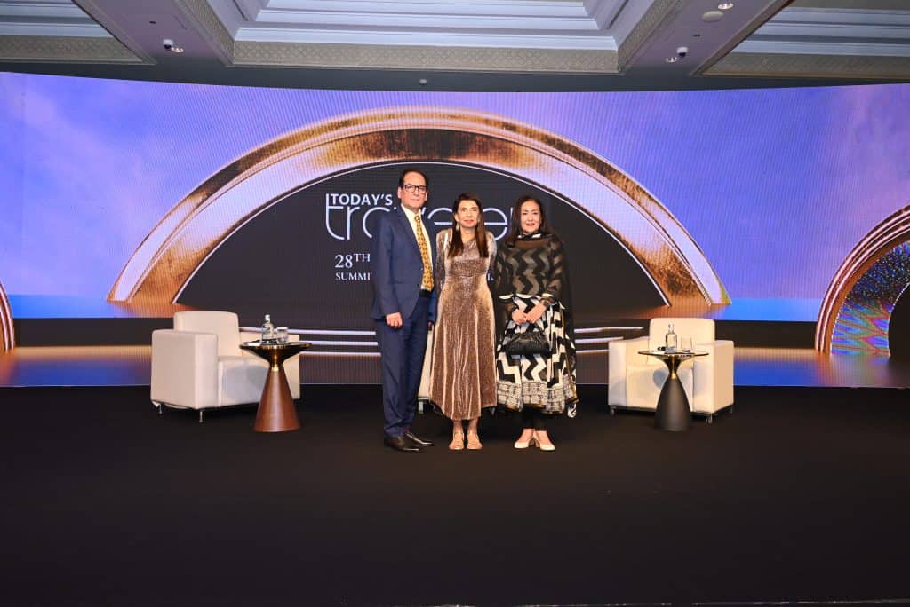 Dr Jyotsna Suri (The Lalit Suri Hospitality Group), KB Kachru (Radisson Hotel Group and HAI), and Kamal Gill, Executive Editor, Today’s Traveller, and Managing Director, Gill India Group, during the session “Will Tourism Be the Engine of India’s Growth Story in the Coming Decade” at the Today’s Traveller Summit & Awards 2025.