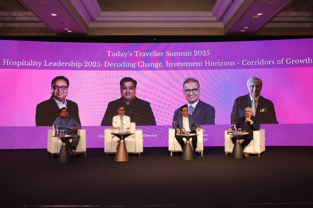 The panel discussion “Hospitality Investment Horizons: India’s Growth Corridors” at the Today’s Traveller Summit & Awards 2025 brought together industry leaders Atul Dangayach, Managing Director, Dangayach Group; Vikram Sukhani, Chairman and Managing Director, Sukhani Ventures; and Amit Saraf, President, Juniper Hotels Ltd. The session was moderated by Rajiv Kaul, Founder, Kaul Advisory, who guided an engaging discussion on India’s evolving hospitality investment landscape.