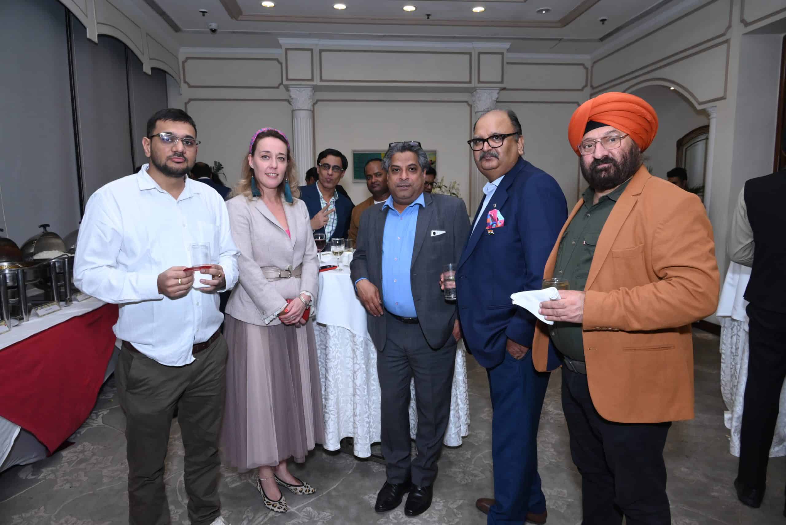 Corporate leaders connect with Natalia Voskanyants in a lively networking exchange