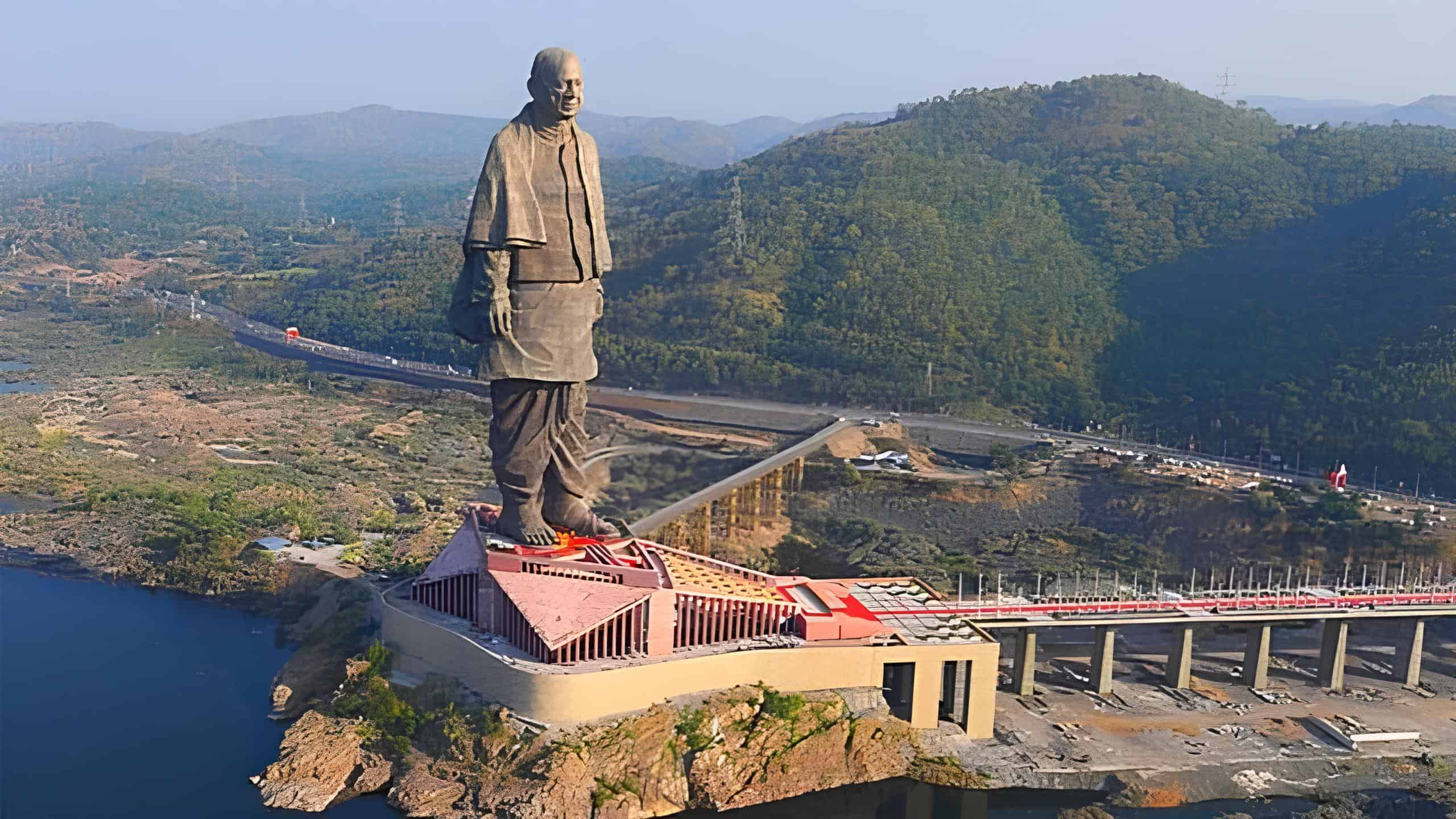 The Statue of Unity stands majestically at Ekta Nagar, the proud host of Bharat Parv 2025