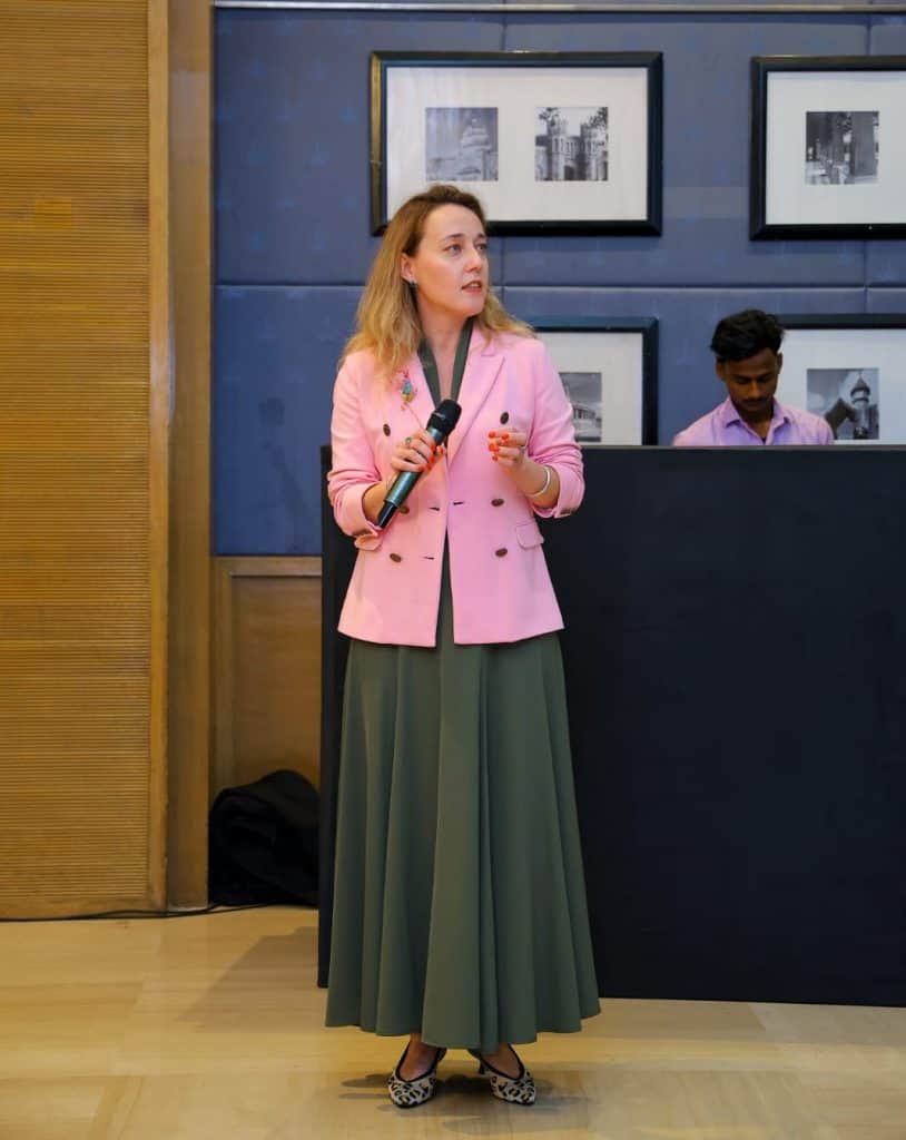 The Moscow City Tourism Committee representatives addresses the attendees during the Corporate Think Tank