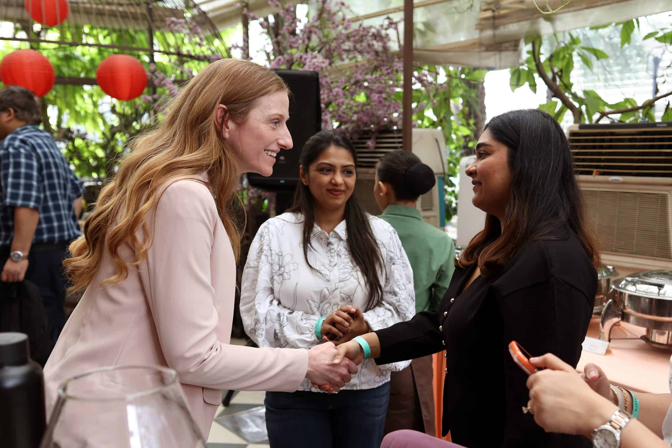 Tera Atwood, Global Markets Manager, Utah Office of Tourism, engaging with Indian travel trade partners during the networking event.