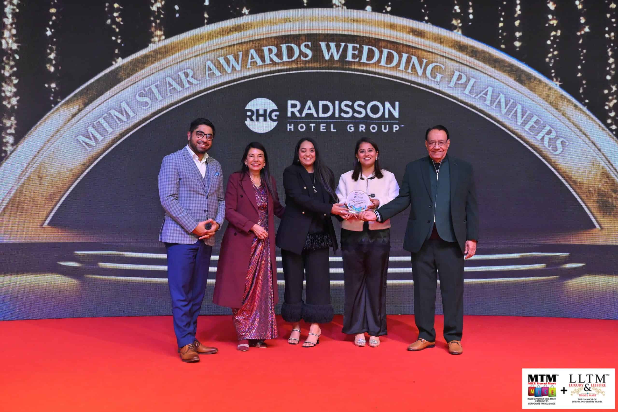 Yogendra Agnihotri, Senior Director Operations, Radisson Hotel Group, presented the first set of the MTM Star Awards for Wedding Planners alongside Kamal Gill, Executive Editor and Managing Director, Gill India Group, alongside Kewal Gill, Chairman, Gill India Group